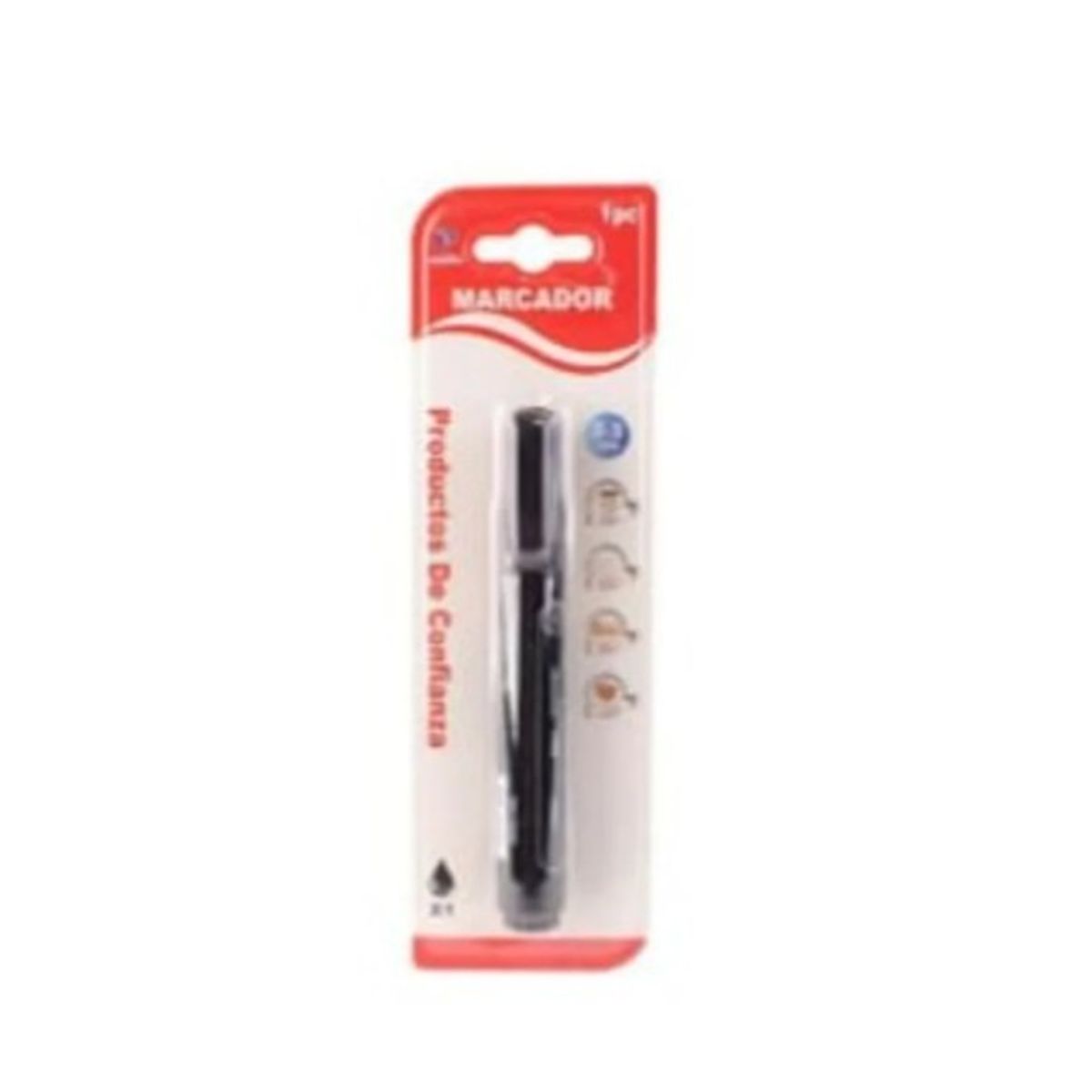 GENERICO - Lapiz Marcador Set 3 Unidades Negro