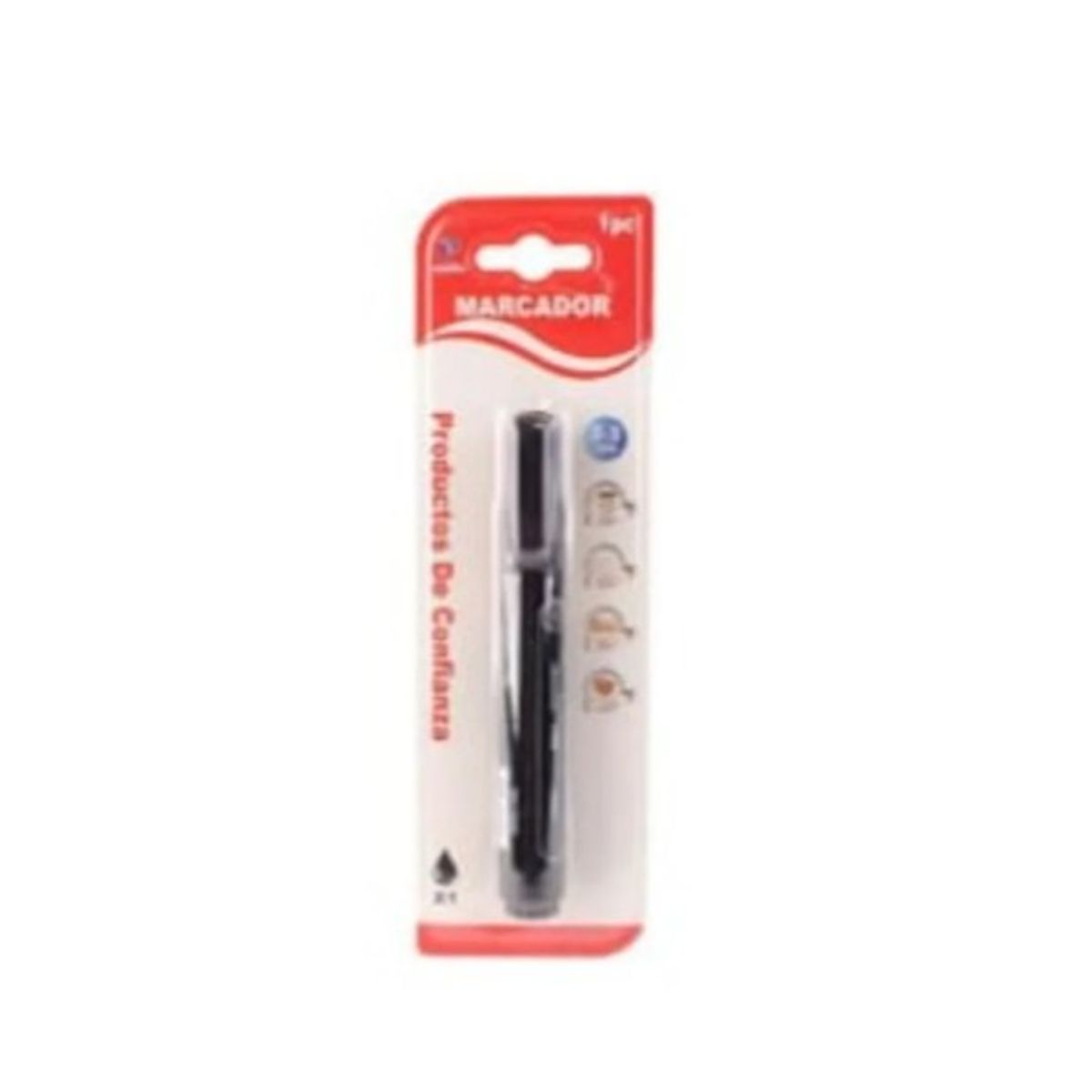 GENERICO - Lapiz Marcador Set 3 Unidades Negro