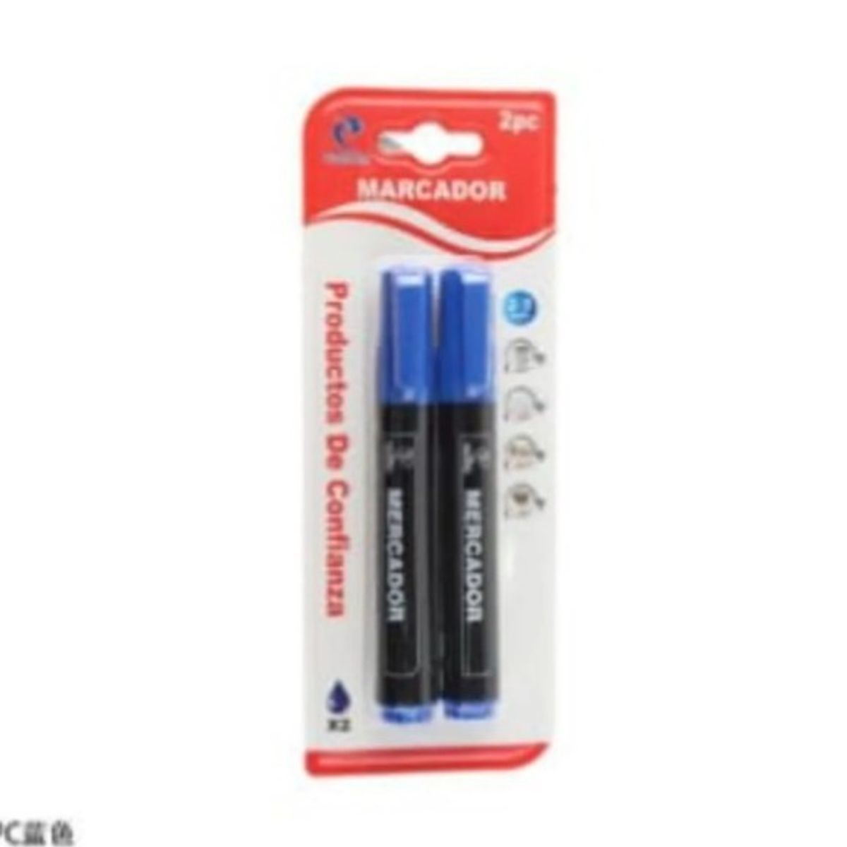 GENERICO - Lapiz Marcador Set 6 Unidades Azul