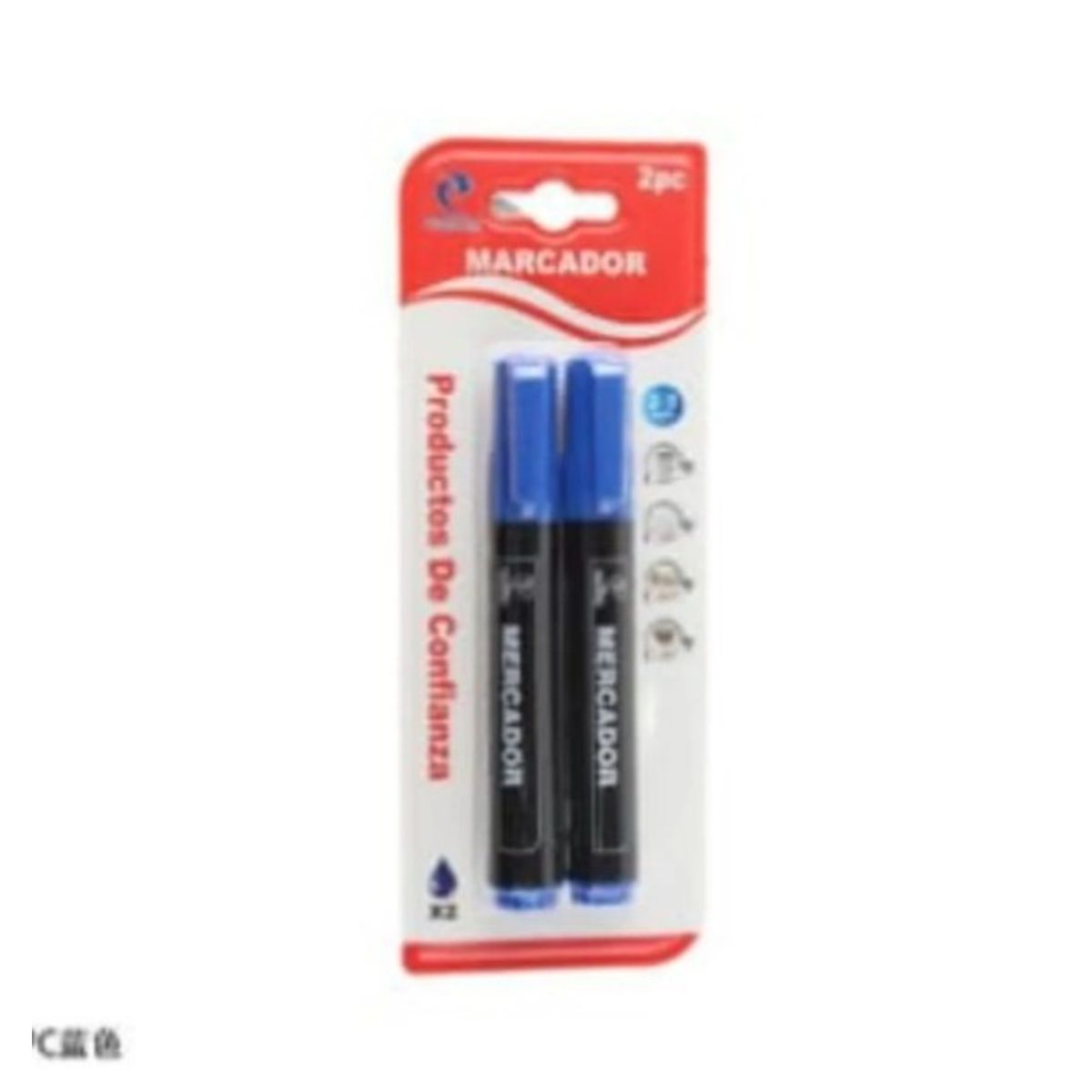 GENERICO - Lapiz Marcador Set 6 Unidades Azul