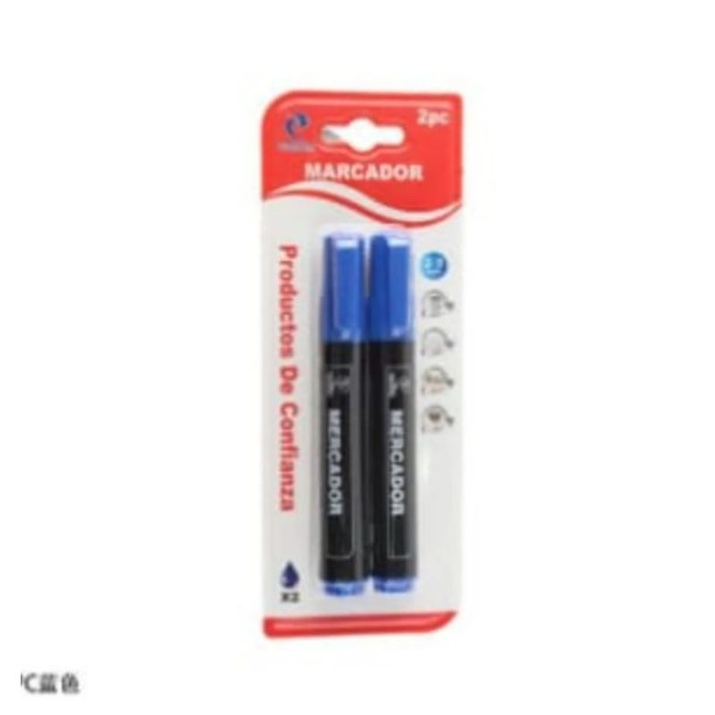 GENERICO - Lapiz Marcador Set 6 Unidades Azul