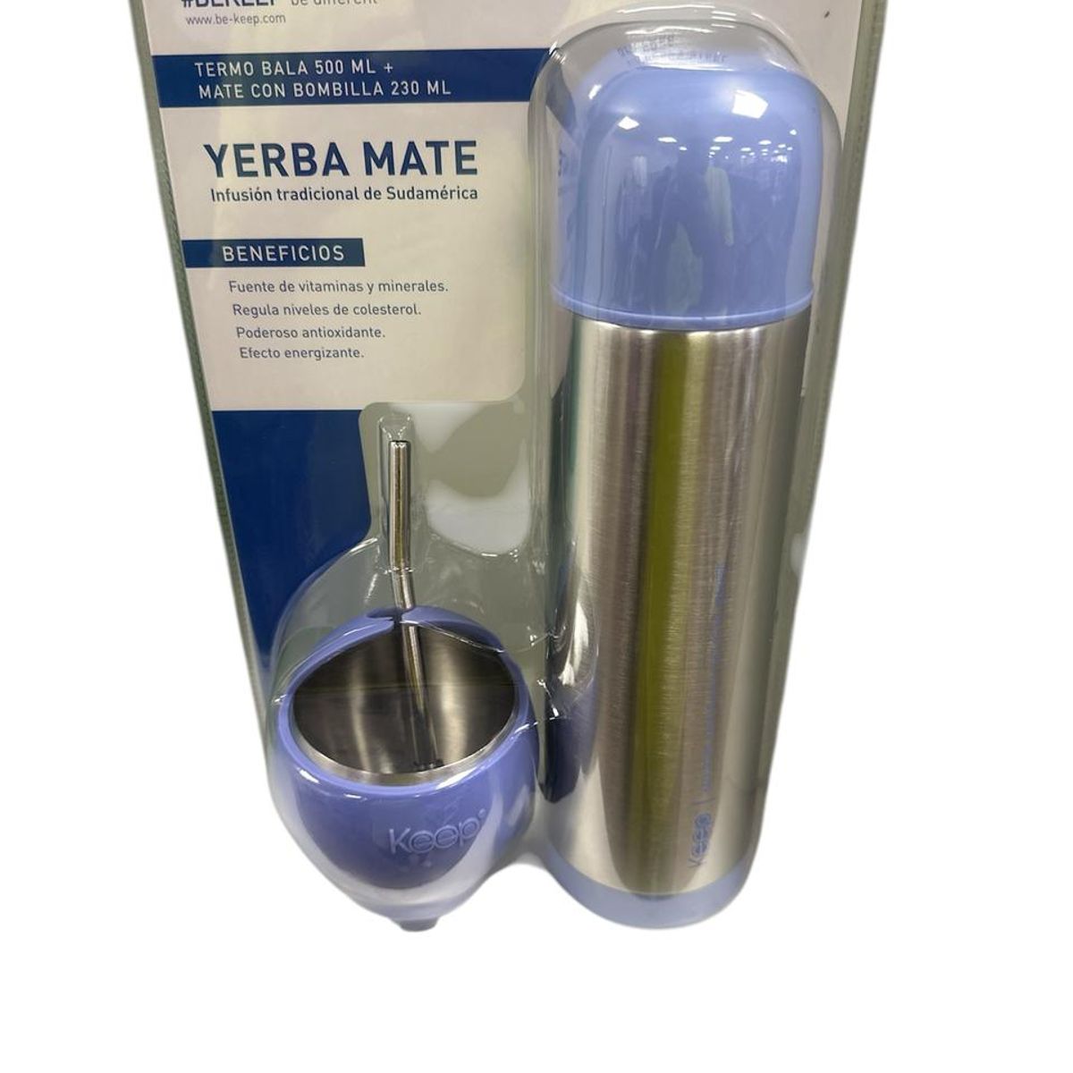 KEEP - Set De Mate + Termo Bala Mate Keep Matero Azul
