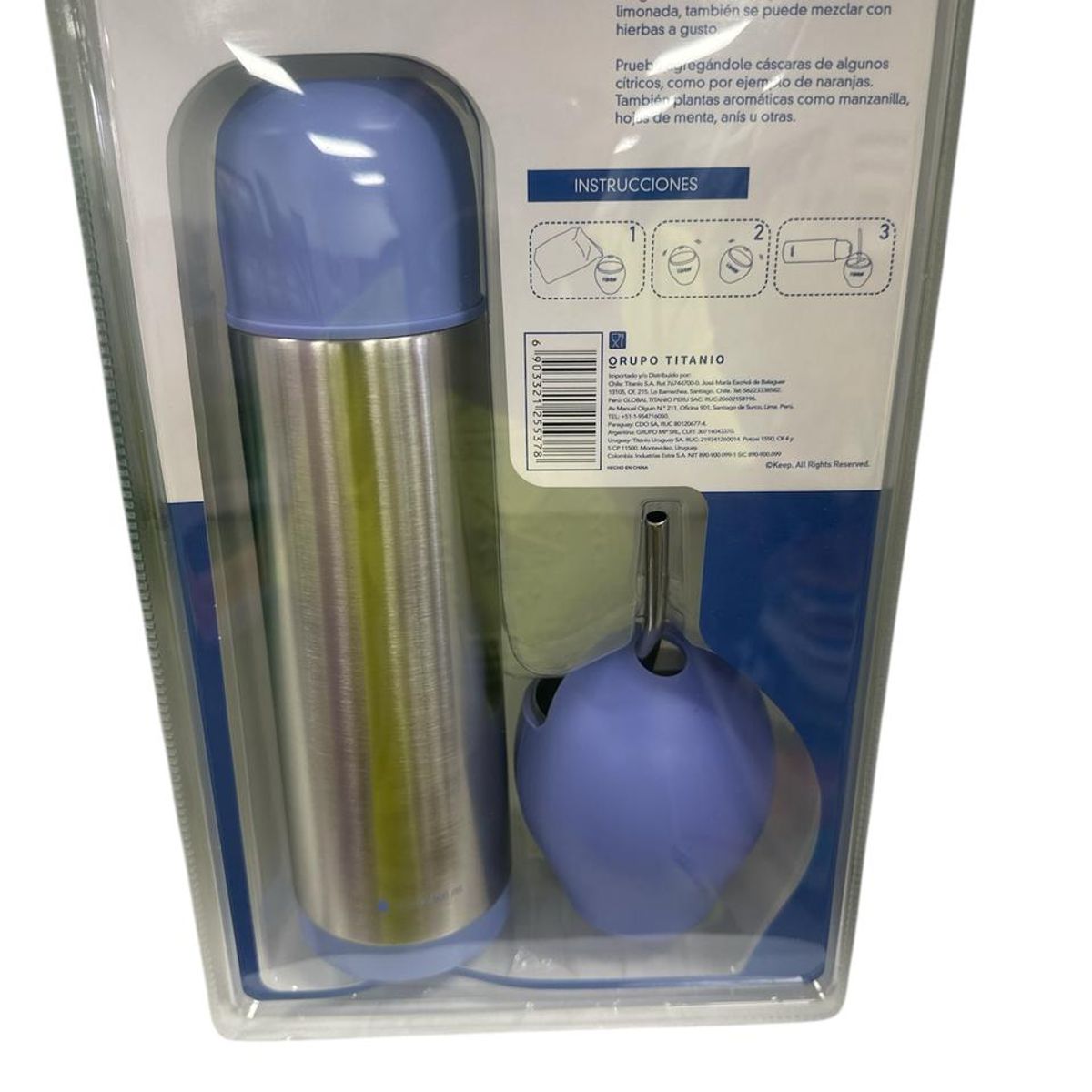 KEEP - Set De Mate + Termo Bala Mate Keep Matero Azul