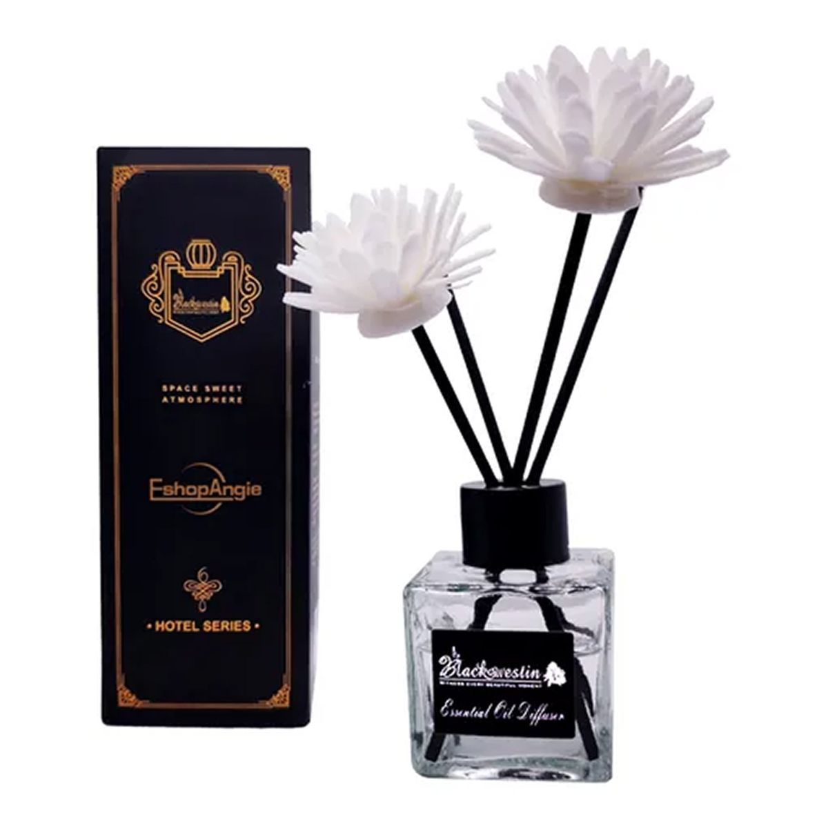 ESHOPANGIE - Pack 4 Difusor Ambiental + Varillas Aromatizador 50 Ml Rosas