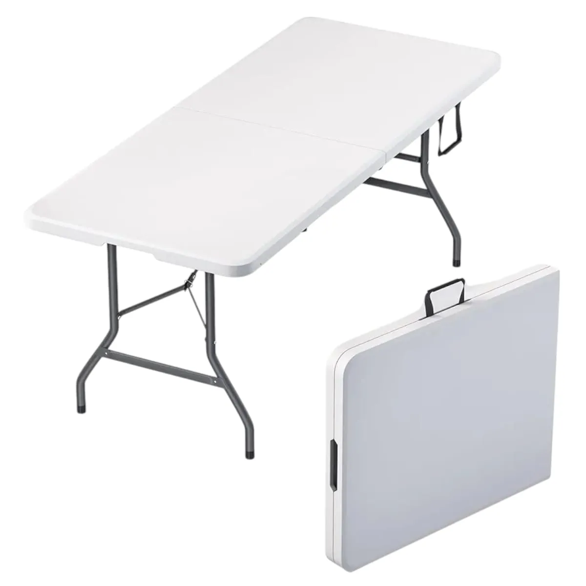 GENERICO - Mesa de Camping Plegable 180x70 Blanca Gms