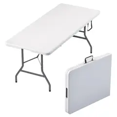 GENERICO - Mesa de Camping Plegable 170x70x68 Blanca Gms