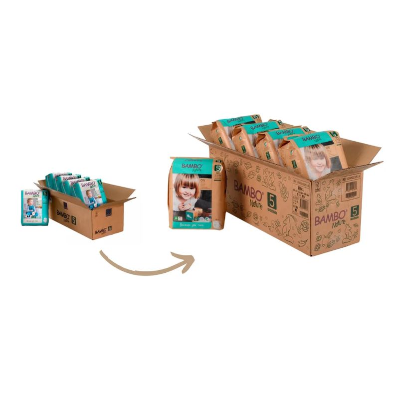 BAMBO NATURE - Caja Pañal Ecológico Bambo Nature Pants 5 11-17kg 95 Unid