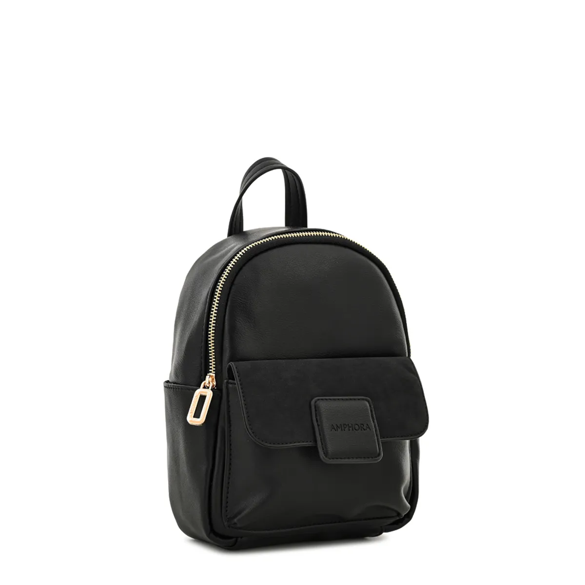 AMPHORA - Mochila con tapa osaka pequeña negro