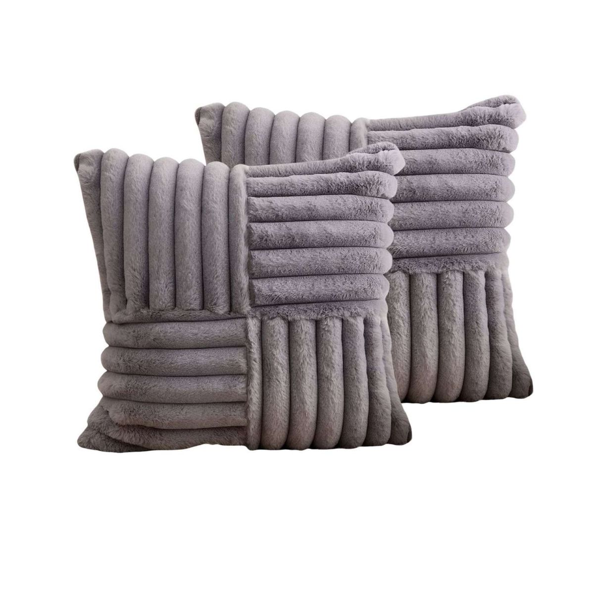 GENERICO - PACK DE 2 FUNDAS PELUDA EMPALMADA MORADO