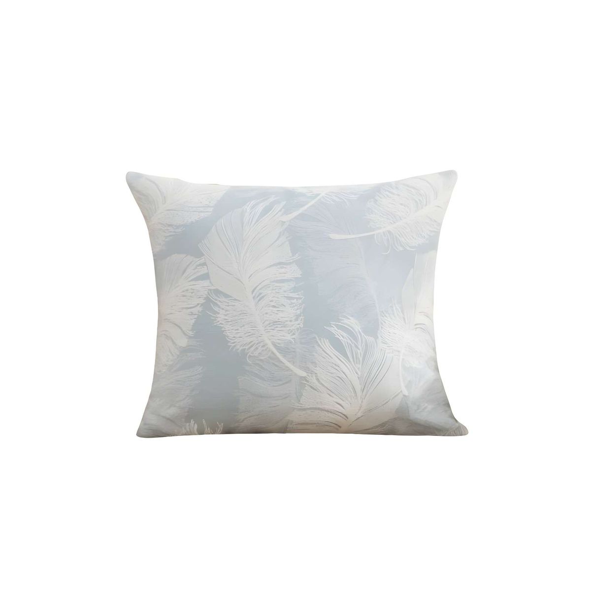 GENERICO - PACK DE 2 FUNDAS DE COJIN DE HOJAS CELESTE