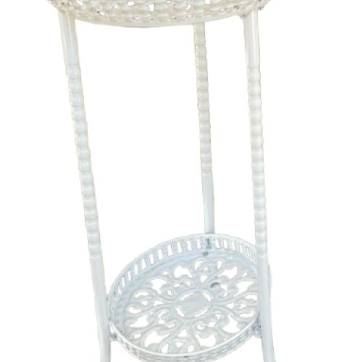 GENERICO - Porta Macetero Soporte Macetas Estante Metal Blanco