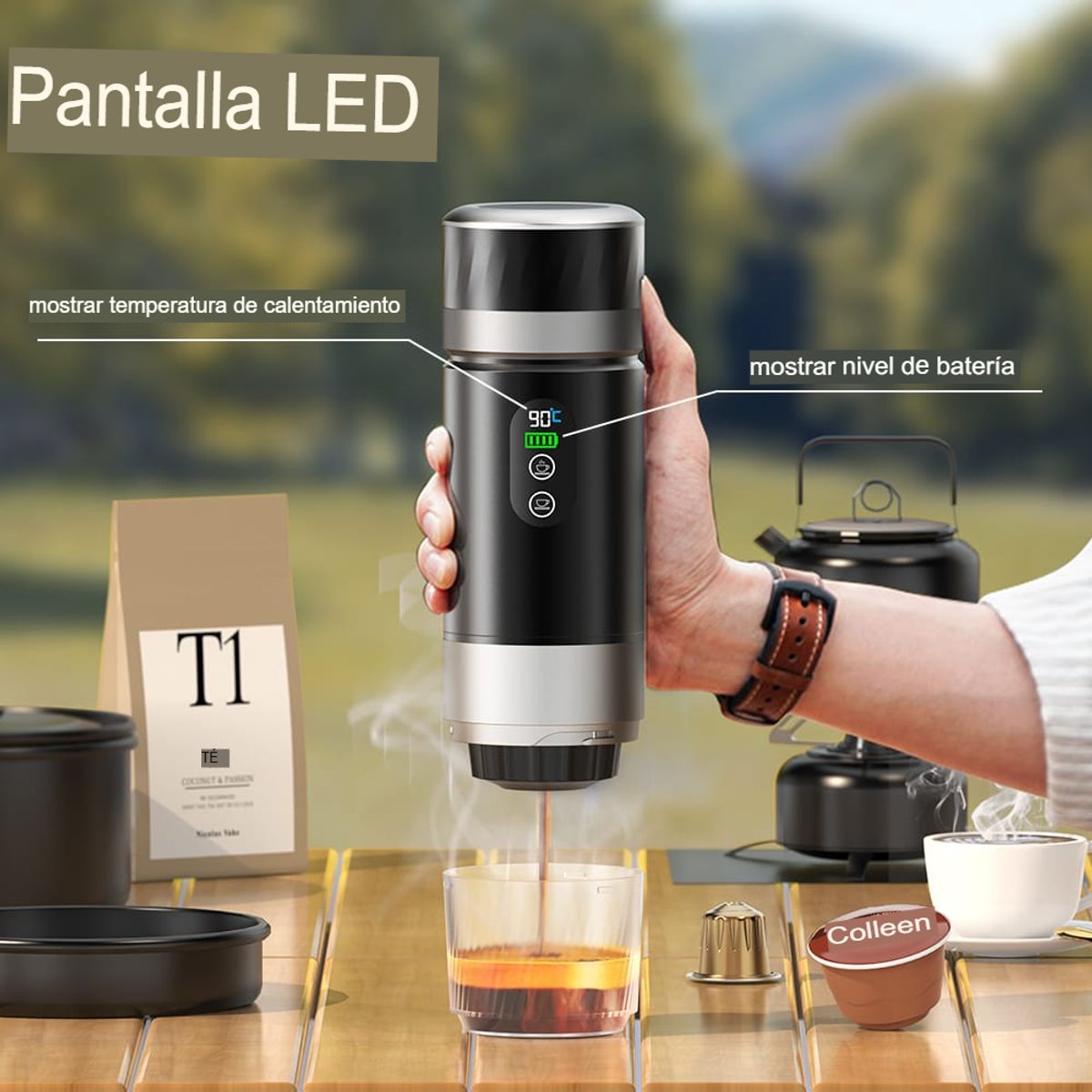 GENERICO - Máquina de café  espresso  portatil  New Modelo 2025