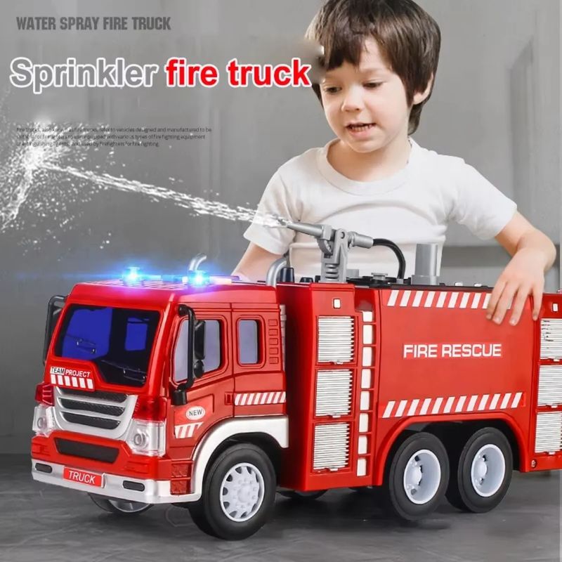 GENERICO - Camión De Bombero Juguete Con Luz Sonido Y Pulveriza Agua