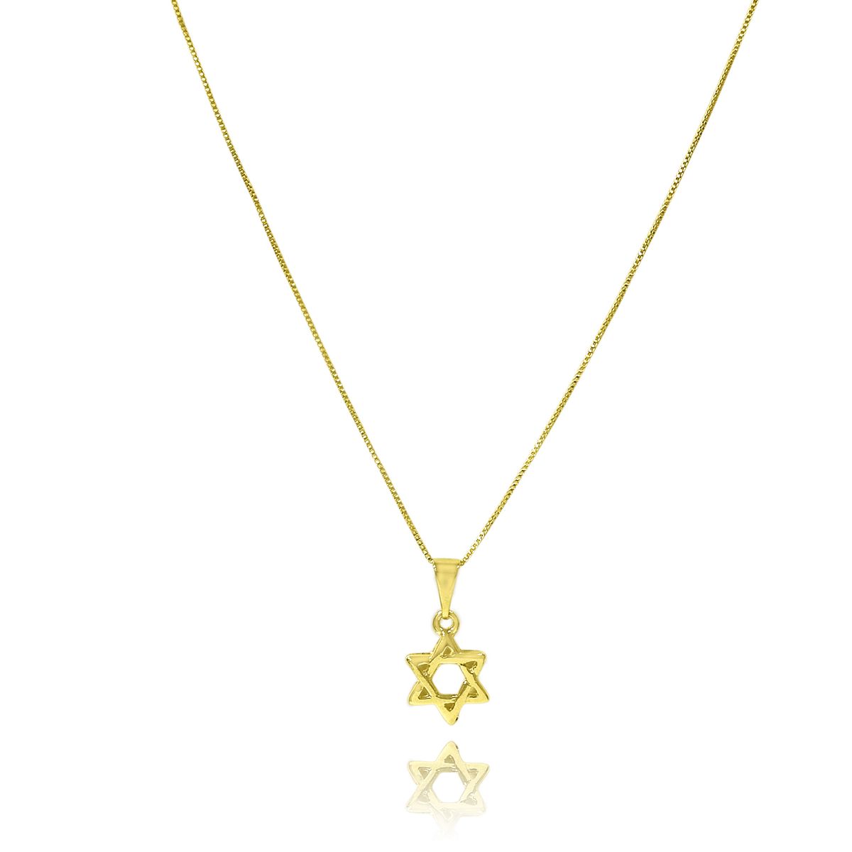 COGGIOLA - Collar Estrella De David Enchapado Oro 18K