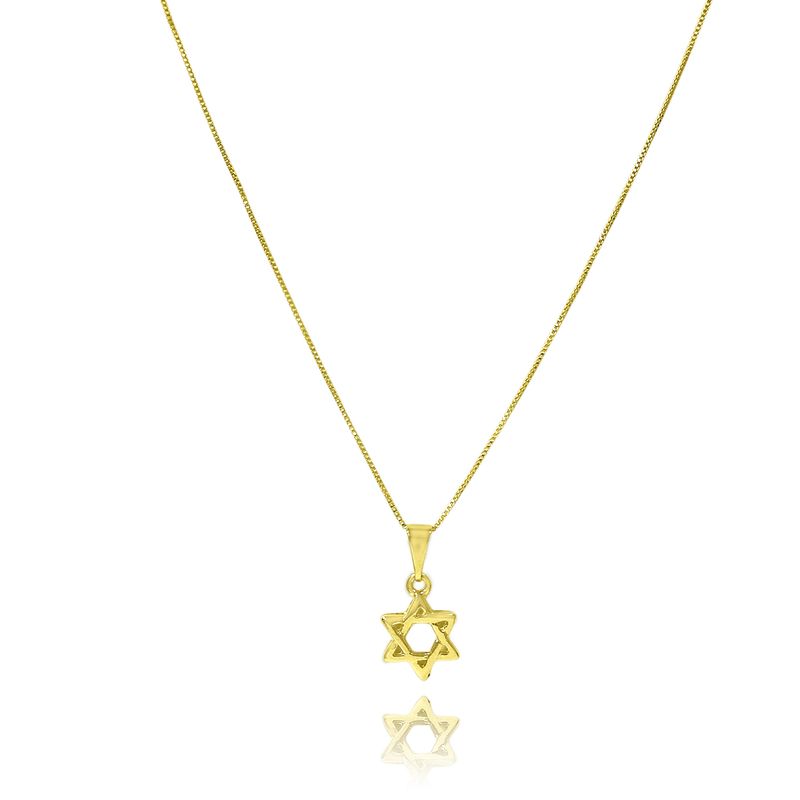 ANDREA COGGIOLA JOYAS - Collar Estrella De David Enchapado Oro 18K
