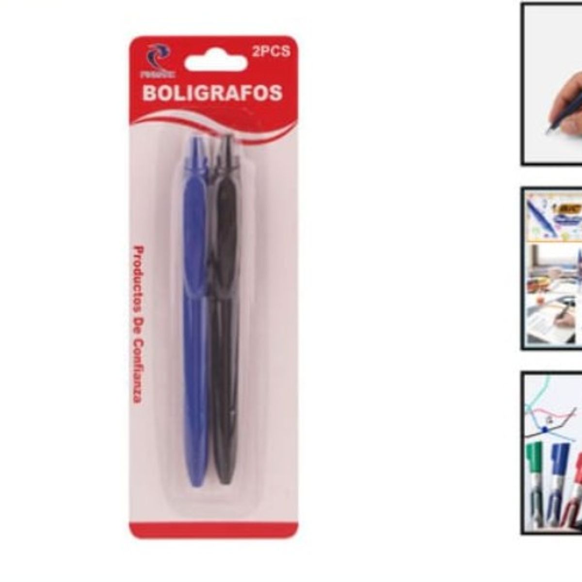 GENERICO - Set 6 Unidades De Boligrafo Azul-Negro