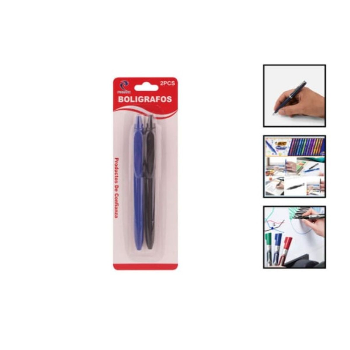 GENERICO - Set 6 Unidades De Boligrafo Azul-Negro