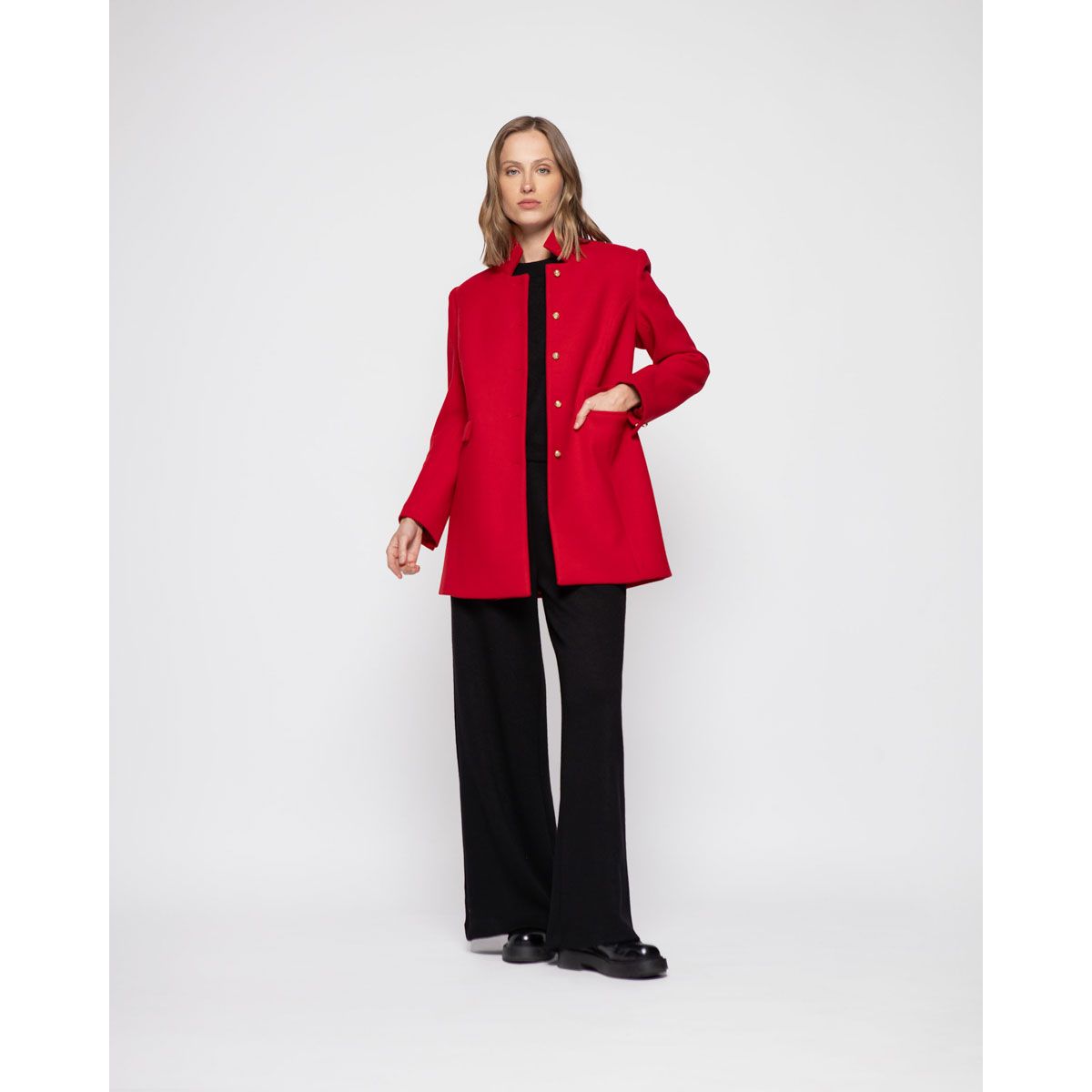 LUDOVICA - Abrigo Mujer Dalia Rojo Ludovica