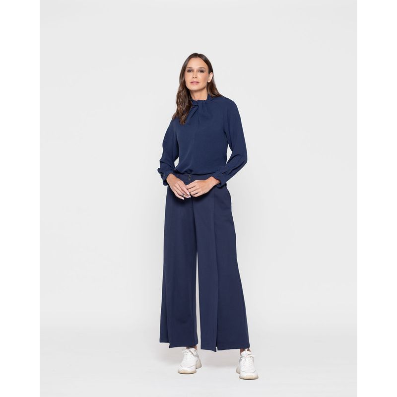 LUDOVICA - Blusa Mujer Calendula Azul Marino Ludovica