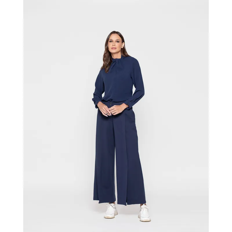 LUDOVICA - Blusa Mujer Calendula Azul Marino Ludovica