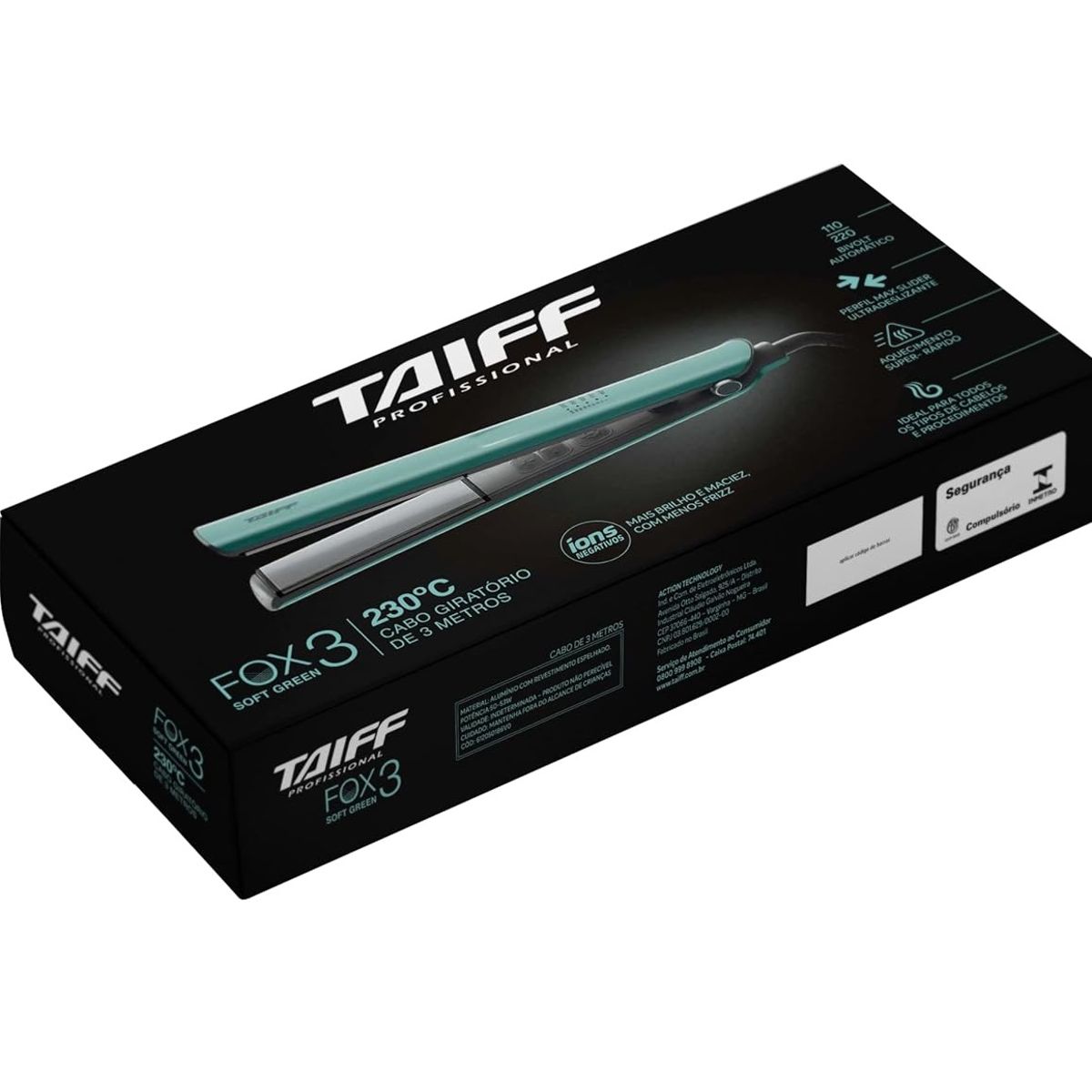 TAIFF - PLANCHA FOX ION 3 SOFT GREEN BIV TAIFF