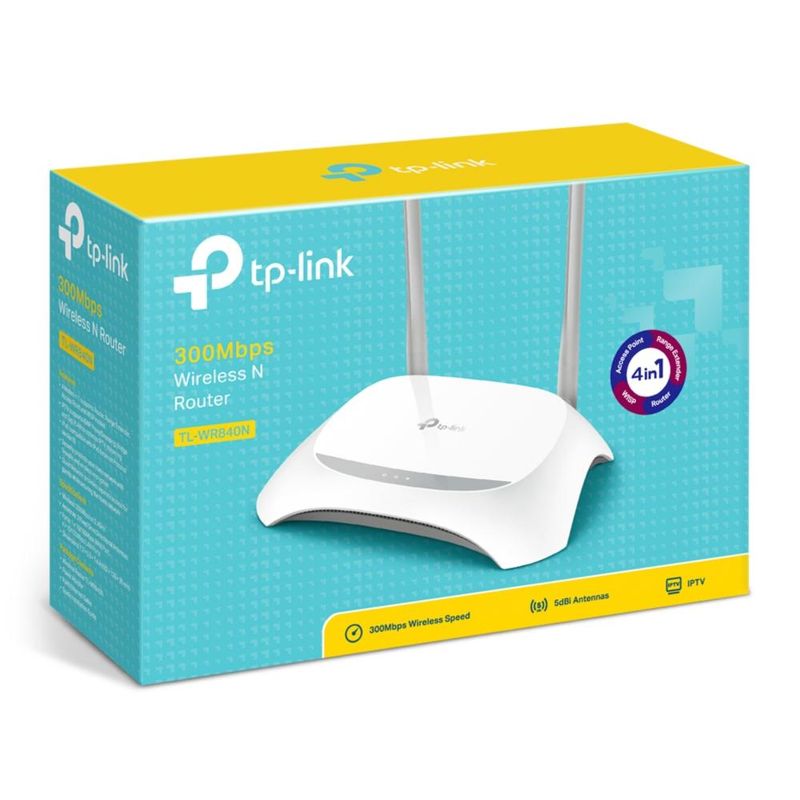 TP LINK - Router Inalámbrico N 300Mbps TL-WR840N