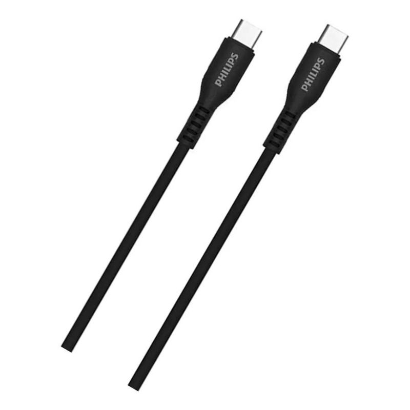 PHILIPS - Cable USB-C a USB-C Philips DLC8601B Negro