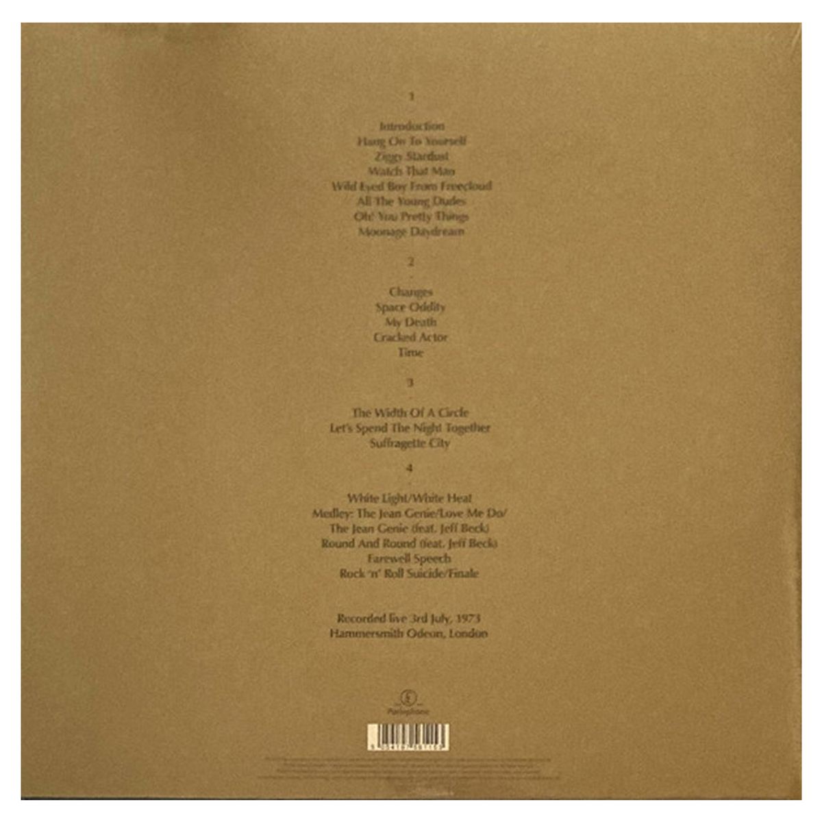 Parlophone - David Bowie -Ziggy Stardust And The Spiders OST Vinilo