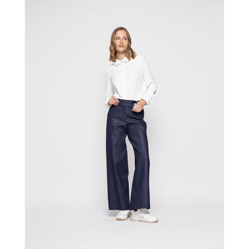 LUDOVICA - Pantalon Mujer Acacia Azul Ludovica