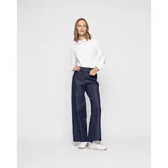 LUDOVICA - Pantalon Mujer Acacia Azul