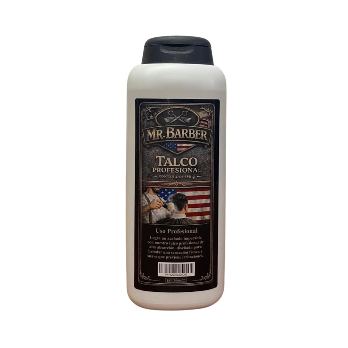 COMPRASMART CHILE - Talco Perfumado MR. BARBER 450g Para Caballero