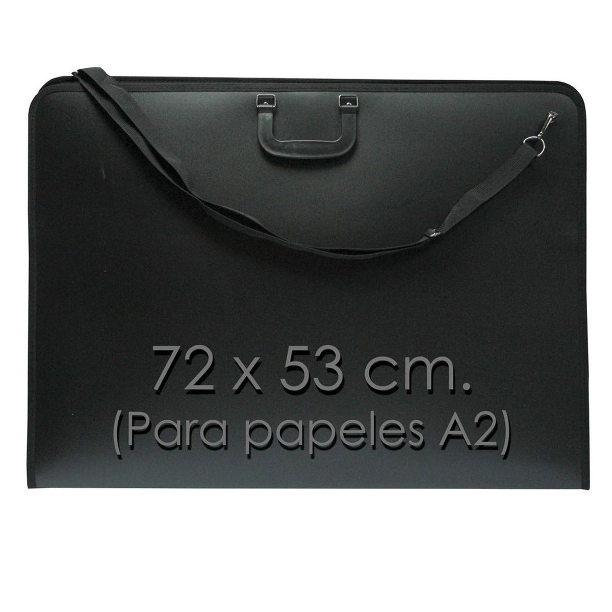 GENERICO - Maletín portafolios A2 con correa y bolsillo interno