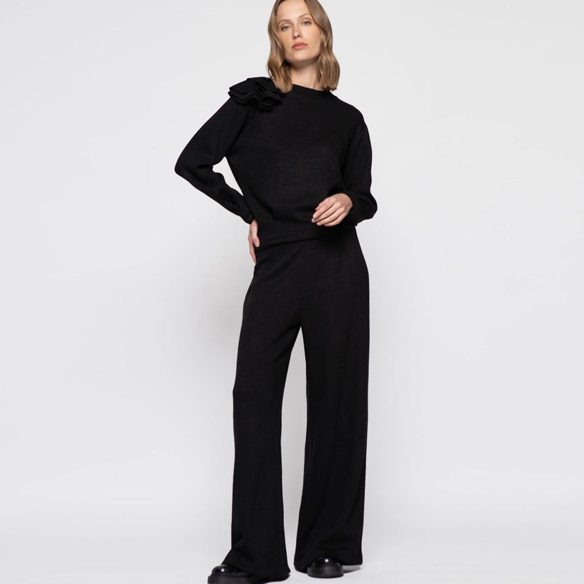 LUDOVICA - Sweater Mujer Cala Negro Ludovica