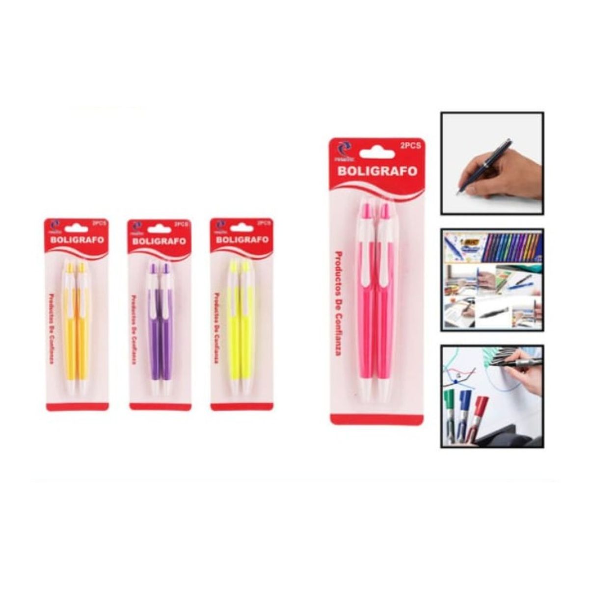 GENERICO - Set 8 Unidades De Lapices Boligrafos Colores Surtidos