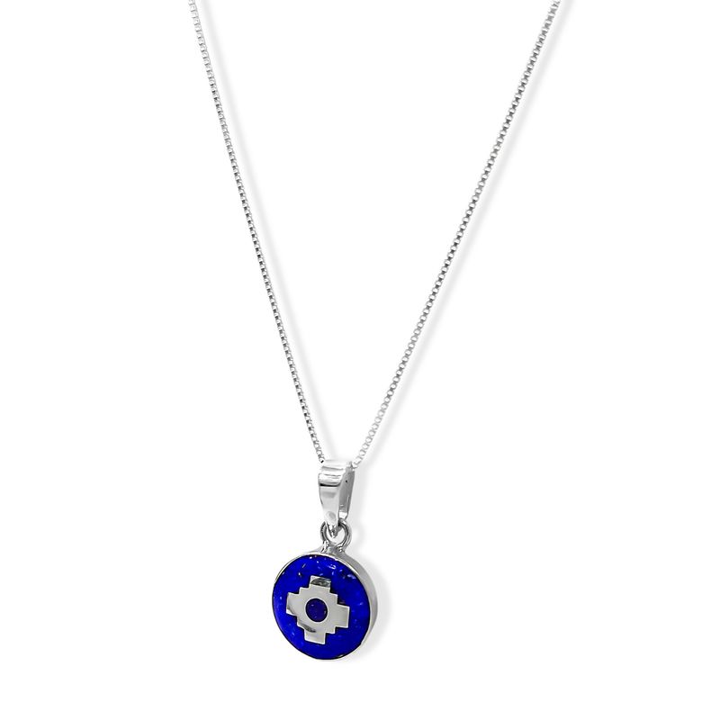 ANDREA COGGIOLA JOYAS - Collar Lapislázuli Cruz Andina Plata Fina 925