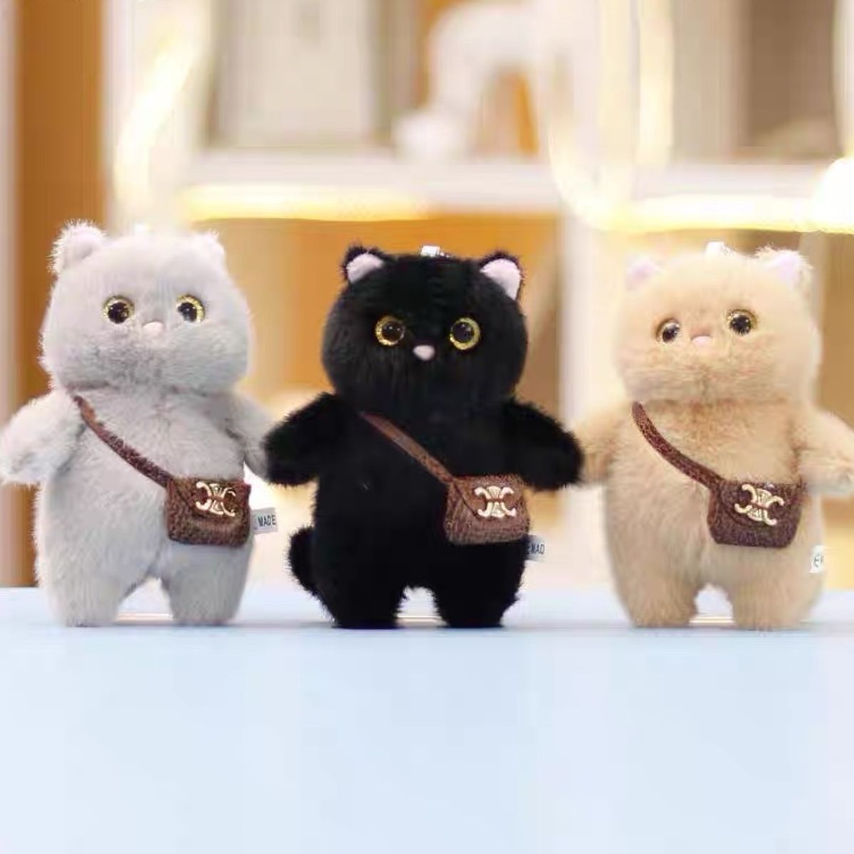 GENERICO - llavero  de peluche en forma de gatito tierno 13cm