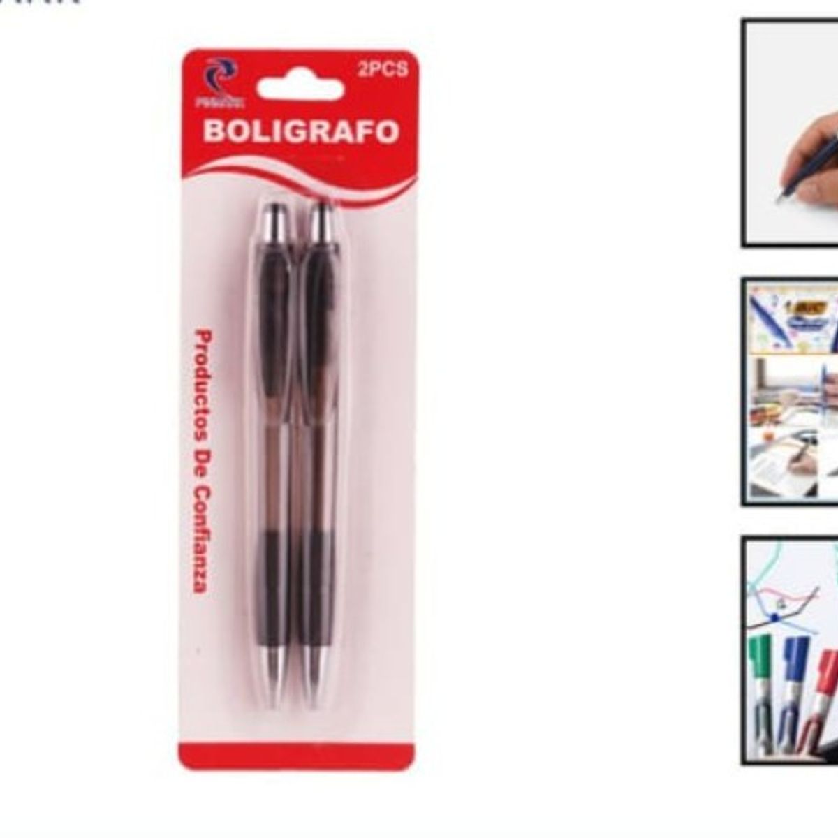 GENERICO - Set 6 Unidades De Lapices Boligrafos Negros