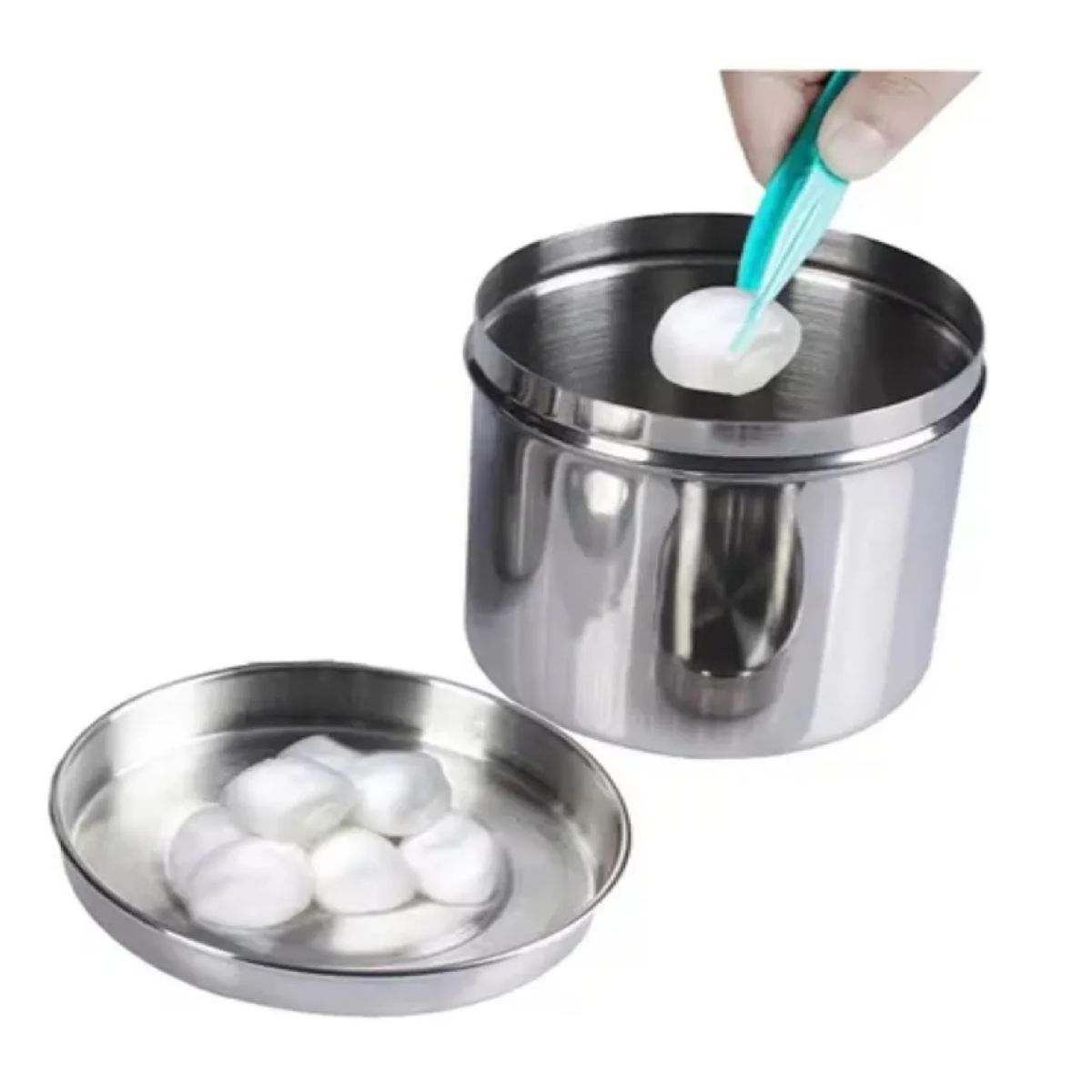 GENERICO - Algodonero Torulero 8cm Acero Inoxidable Pack X2