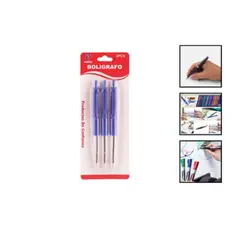 GENERICO - Set 9 Unidades De Lapices Boligrafos Azules