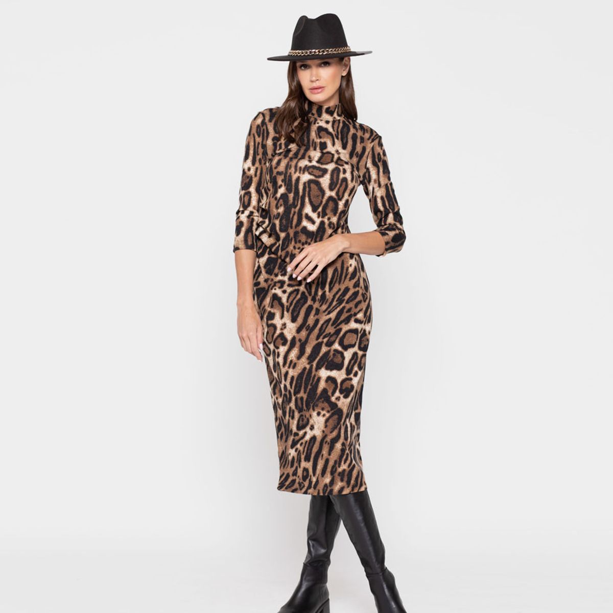 LUDOVICA - Sombrero Mujer Hibisco Negro Ludovica