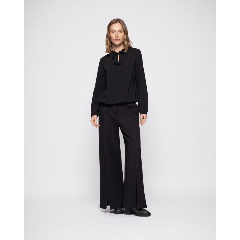 LUDOVICA - Blusa Mujer Magnolia Negro Ludovica