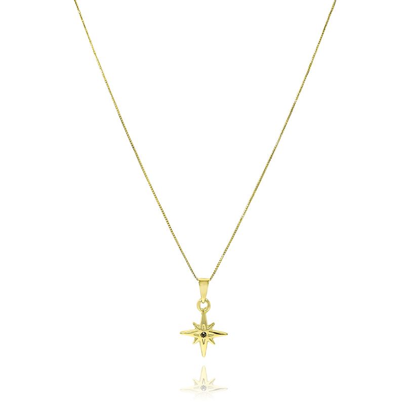ANDREA COGGIOLA JOYAS - Collar Estrella Fugaz Enchapado Oro 18K