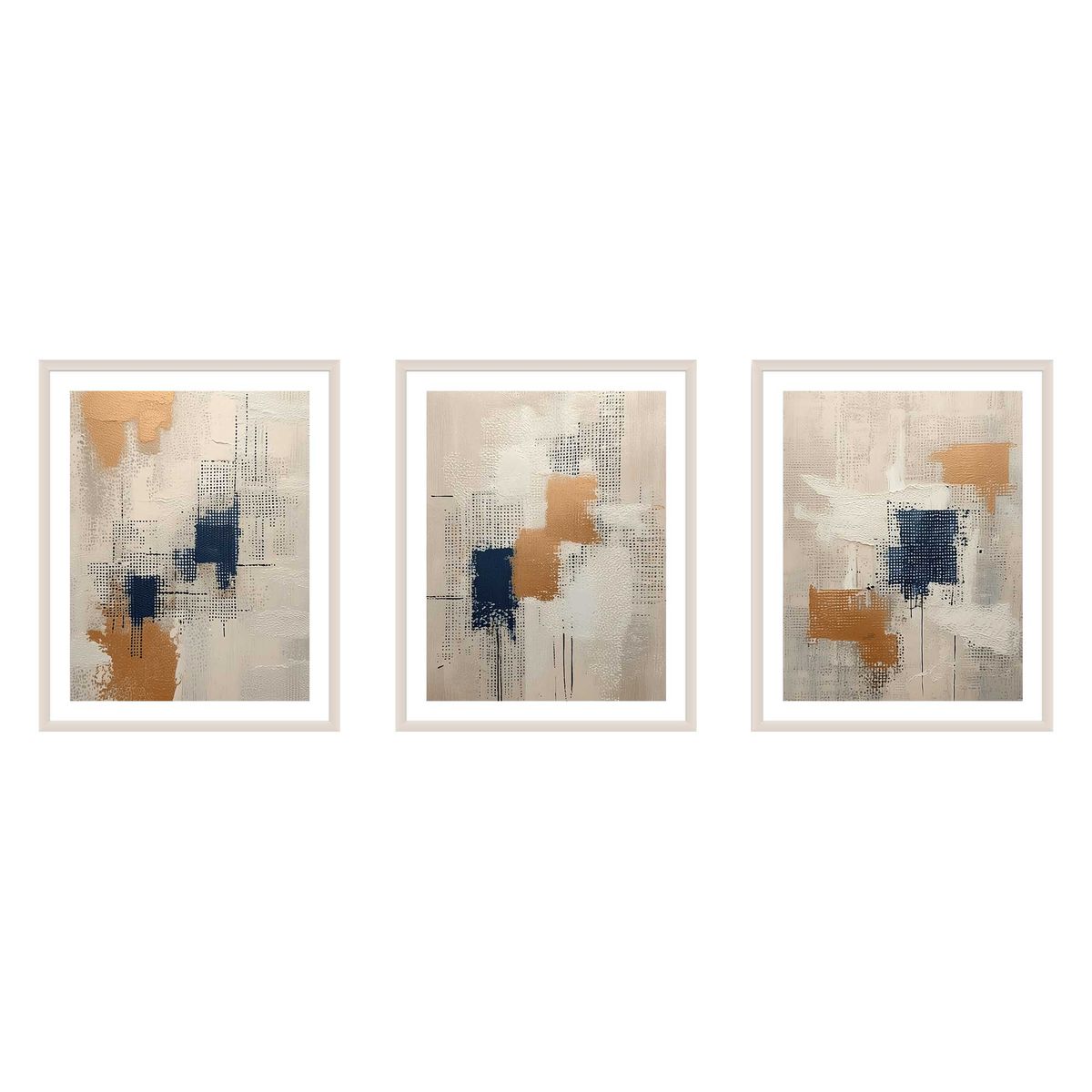 GENERICO - Tríptico Armonía Contemporánea 40x50 cm