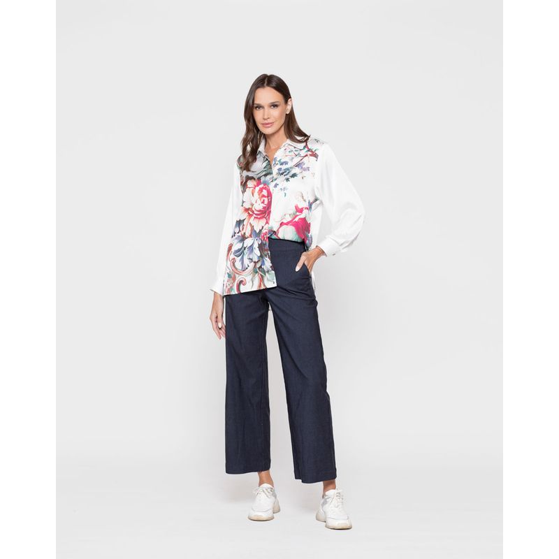 LUDOVICA - Blusa Mujer Margarita Azul Ludovica
