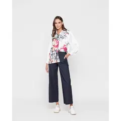 LUDOVICA - Blusa Mujer Margarita Azul