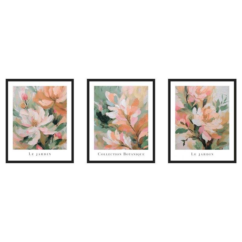 GENERICO - Tríptico Collection Botanique Le Jardin 40x50 flores