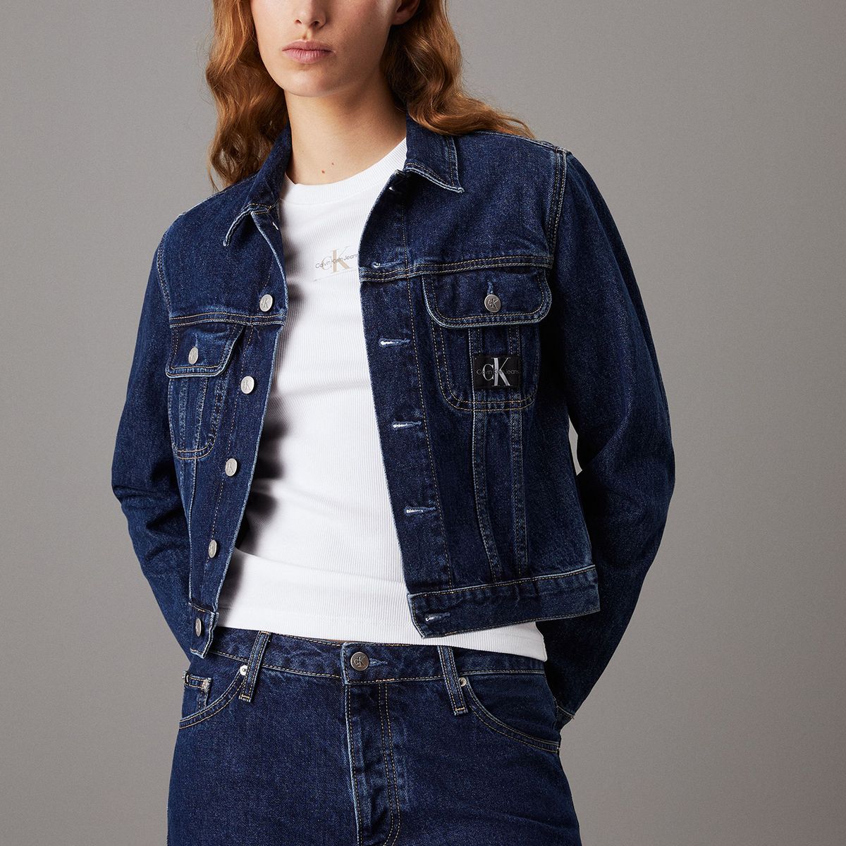 CALVIN KLEIN - Chaqueta Cropped 90'S Denim Azul Calvin Klein