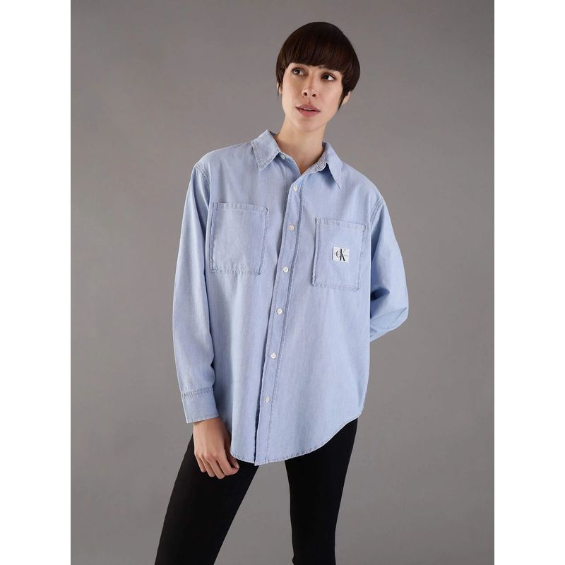 CALVIN KLEIN - Camisa Oversized Denim Azul Calvin Klein