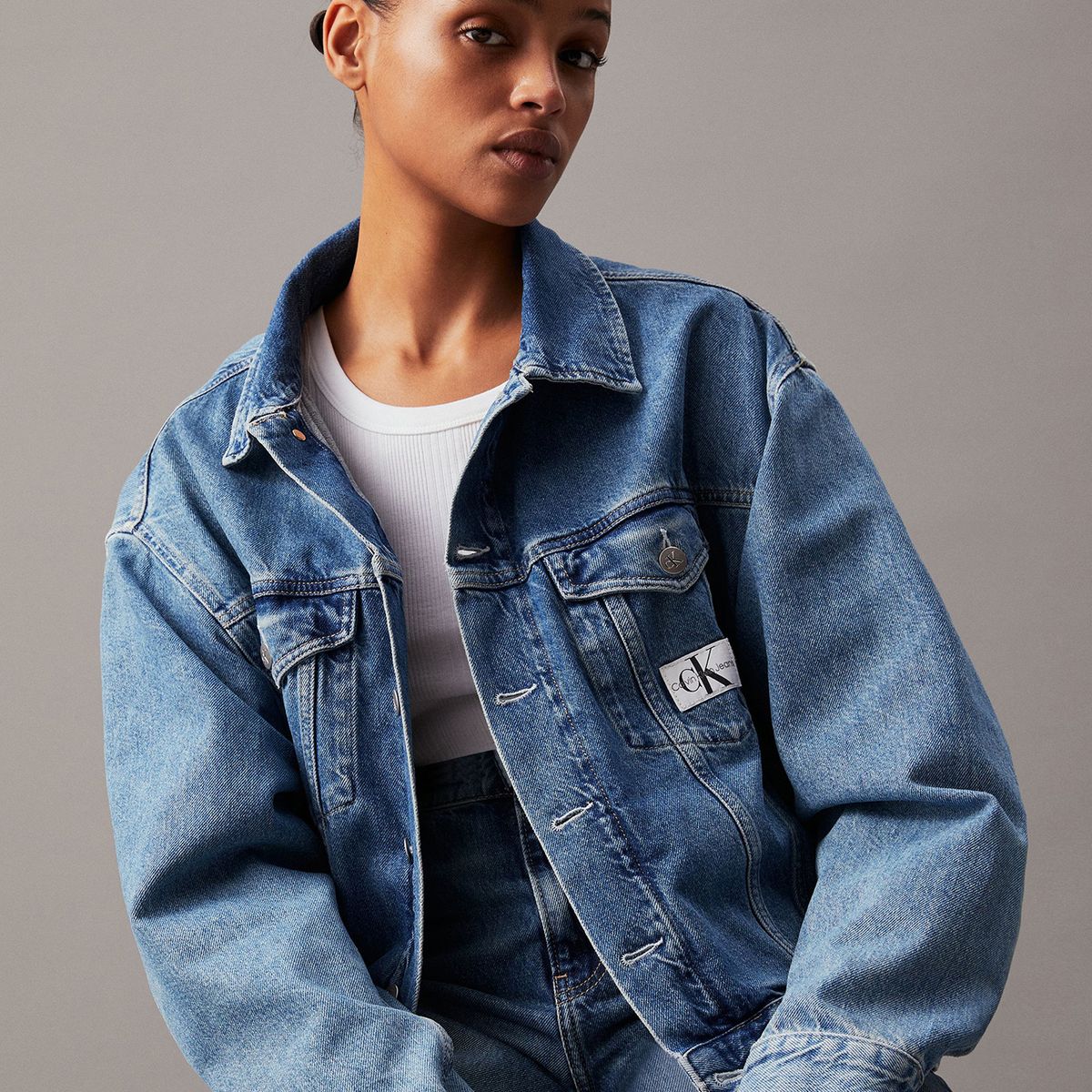 CALVIN KLEIN - Chaqueta Boxy Denim Azul Calvin Klein