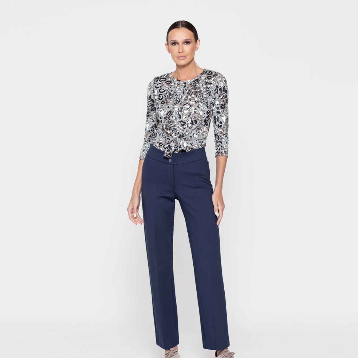 LUDOVICA - Pantalon Mujer Azucena Azul Marino Ludovica